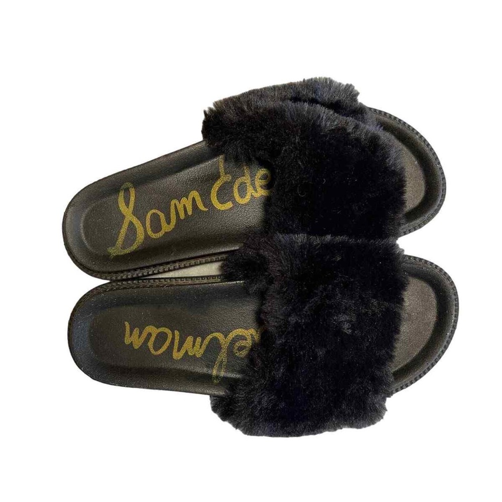 Sam Edelman Blaire Fur Slides - Black